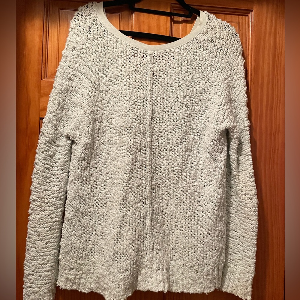 Free People Songbird Boucle Knit Sweater, Mint Green, Size XS - Picture 2 of 5